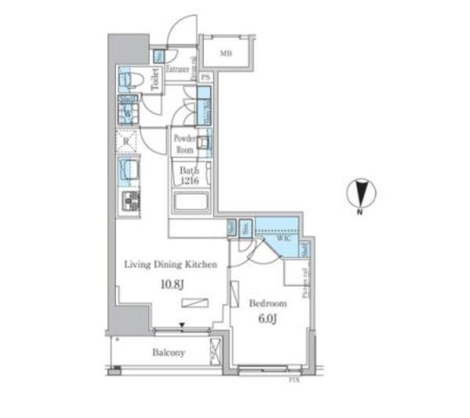 銀糸町のくつろぎの間取り図