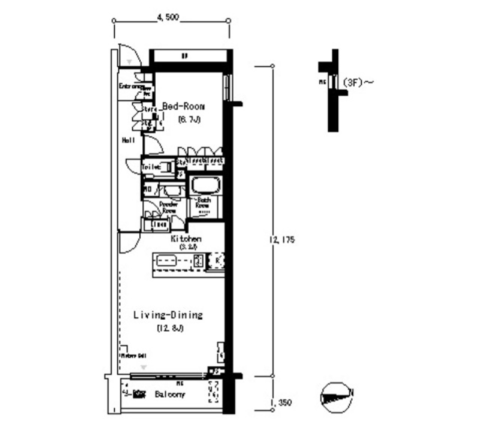 今っぽナチュラルなお部屋の間取り図
