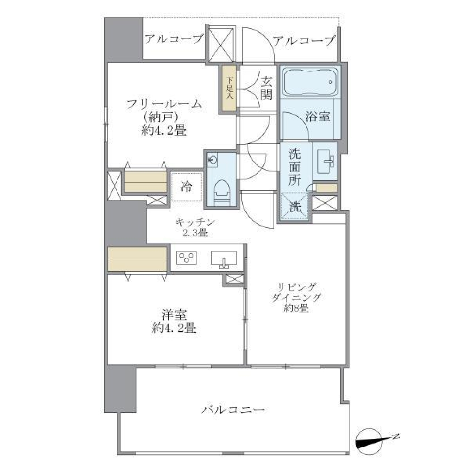 女子医大エリアの輝くオアシスの間取り図