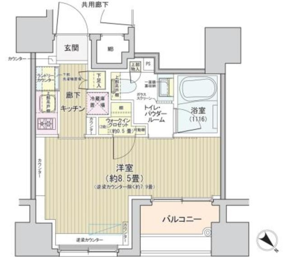 銀座近郊の隠れた宝石の間取り図