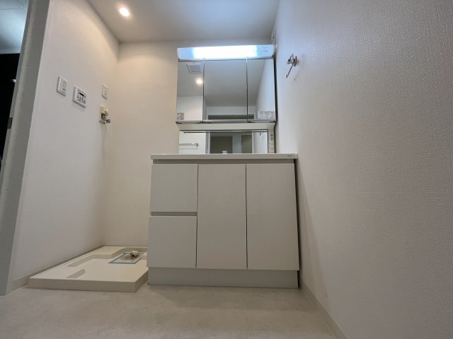 嬉しい独立洗面台。