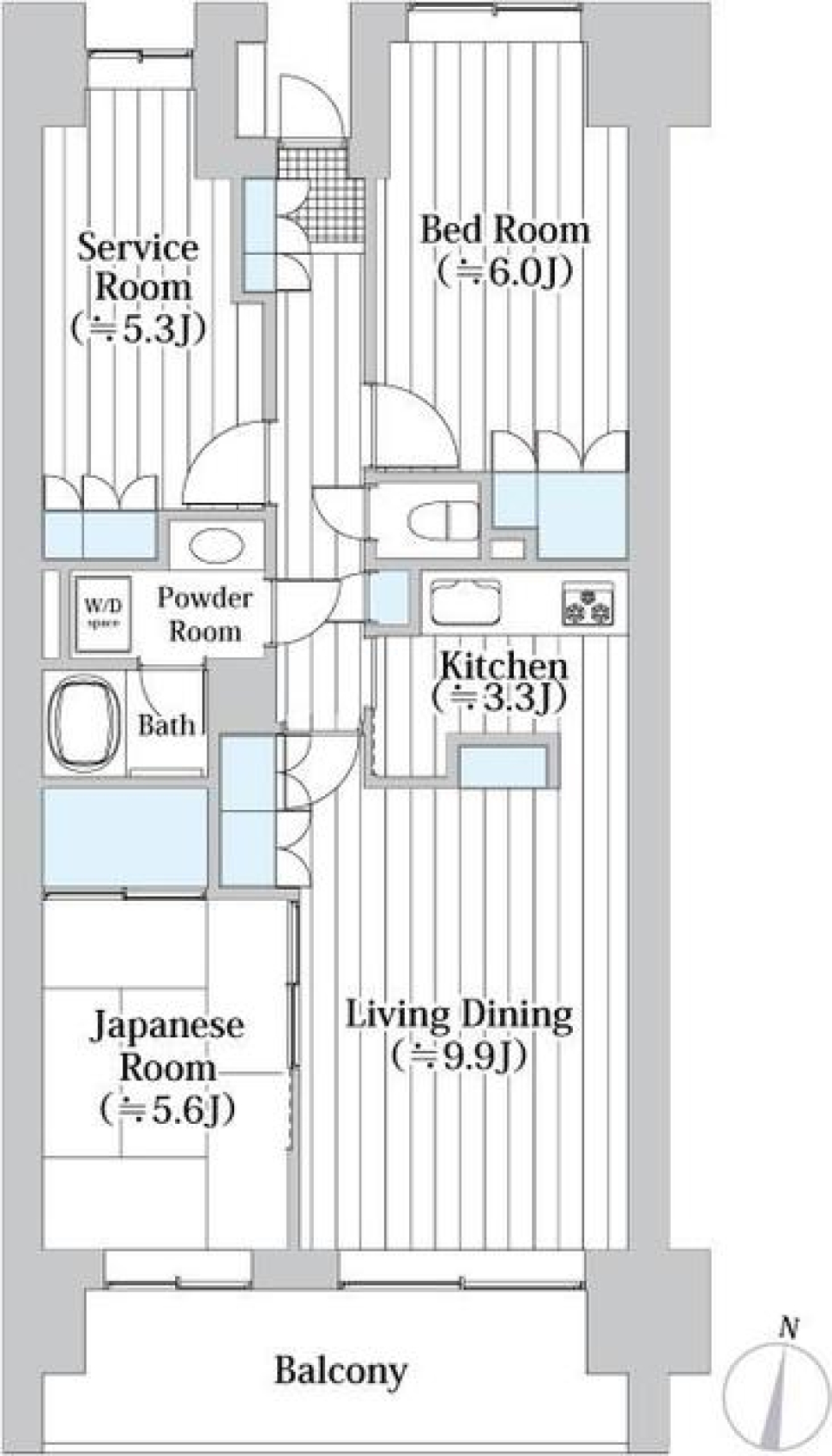 緑を感じて～家族の憩いの場所～の間取り図