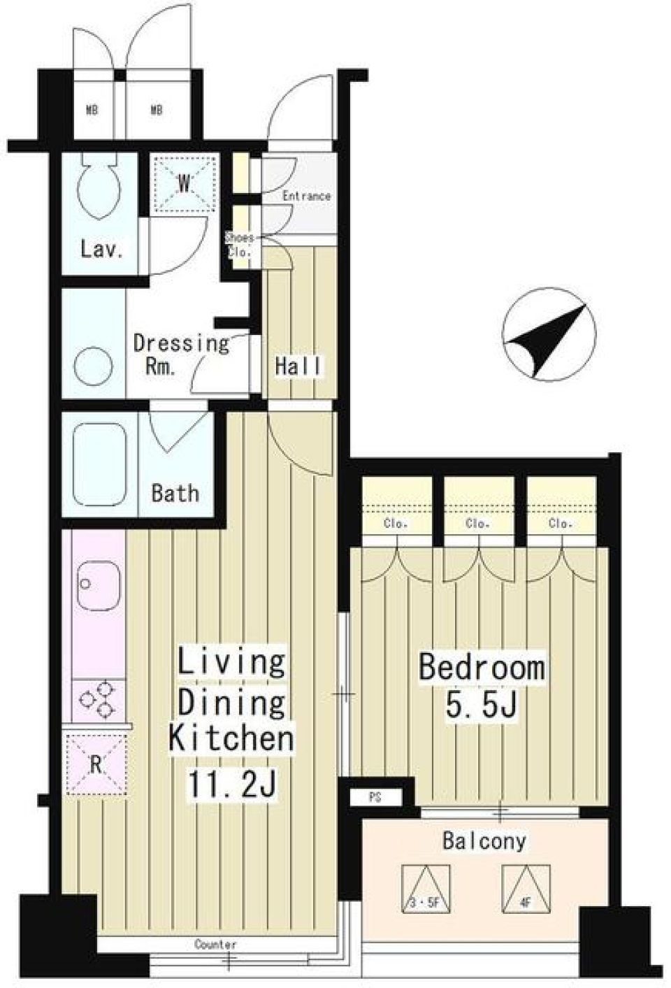 シンプルなのが心地よいの間取り図