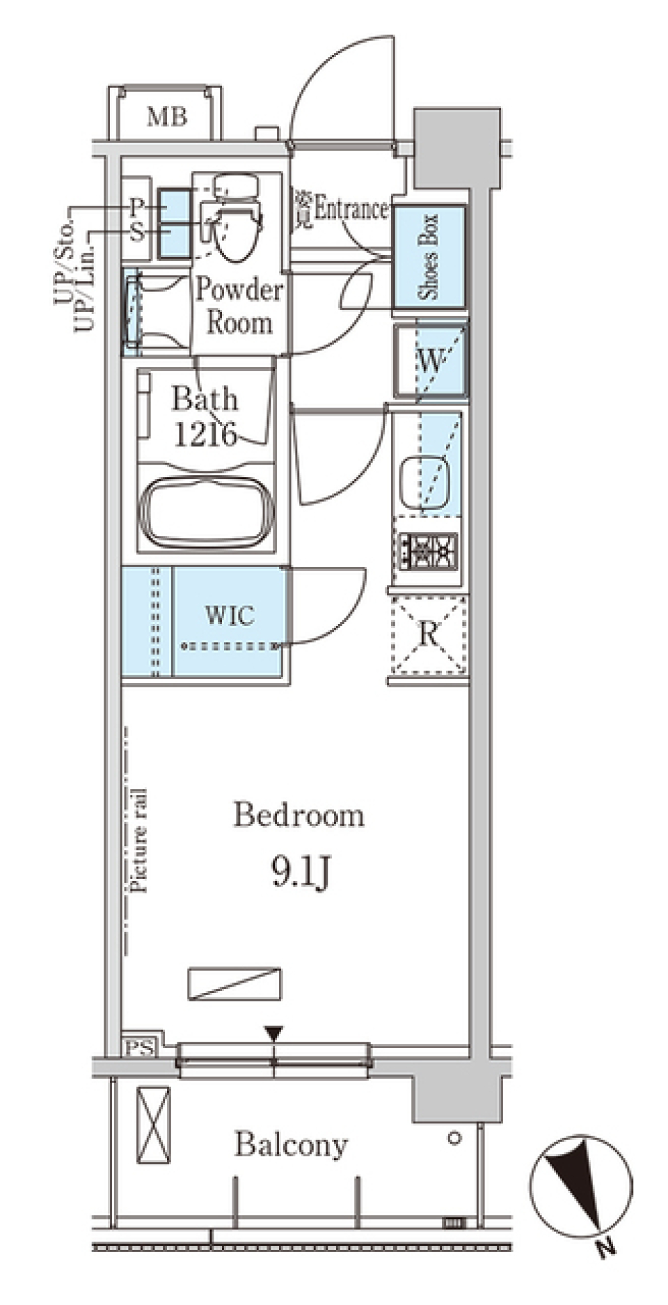 駒込のスマートチョイス ~ウォークインクローゼットと共に~の間取り図