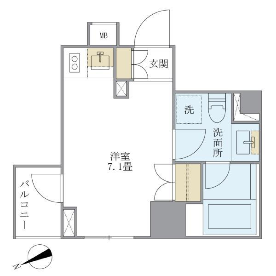 新富町の白いキャンバスの間取り図