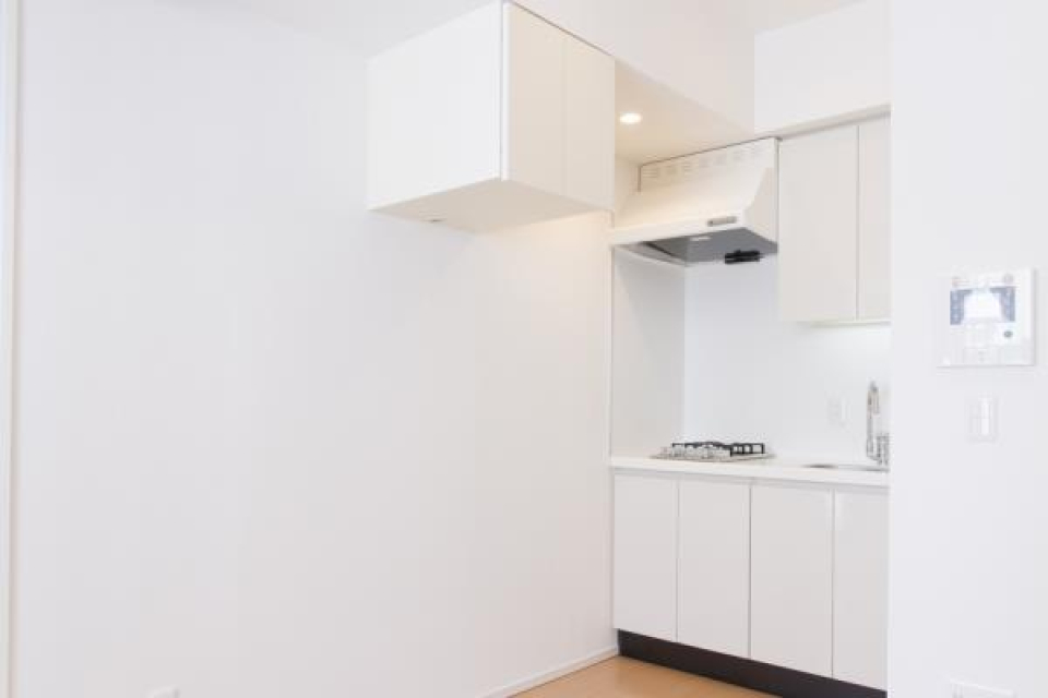 ７．１帖の洋室にあるキッチン。