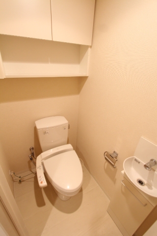 棚があるので掃除用具など整理整頓しやすそうですね。※参考写真