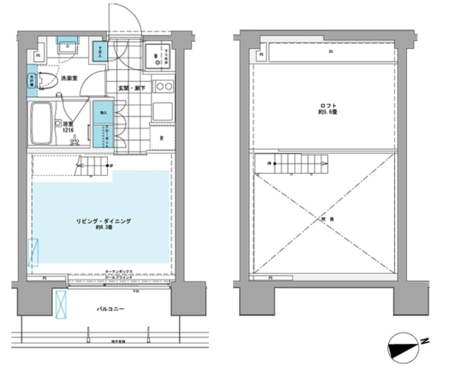 空中庭園への階段: ロフト付きで広がる暮らしの新世界の間取り図
