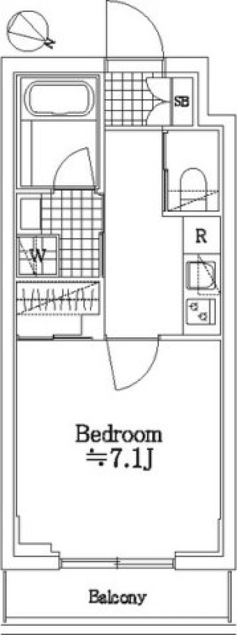 コントラストが際立つ、豊島区のモダンリトリートの間取り図