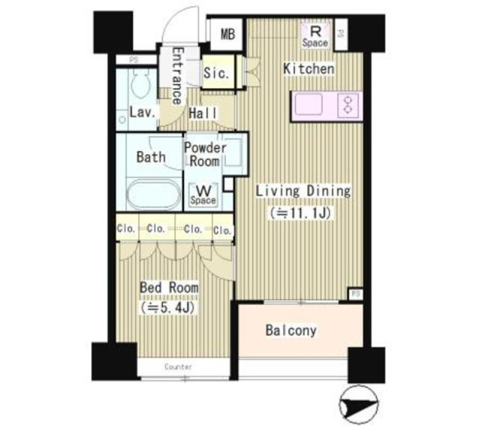 ソファが月面車、ダイニングが宇宙ステーションの間取り図