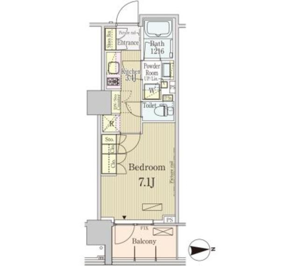アッシュベージュを探してみての間取り図