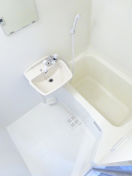 洗面所と浴室は同じ空間にあります。