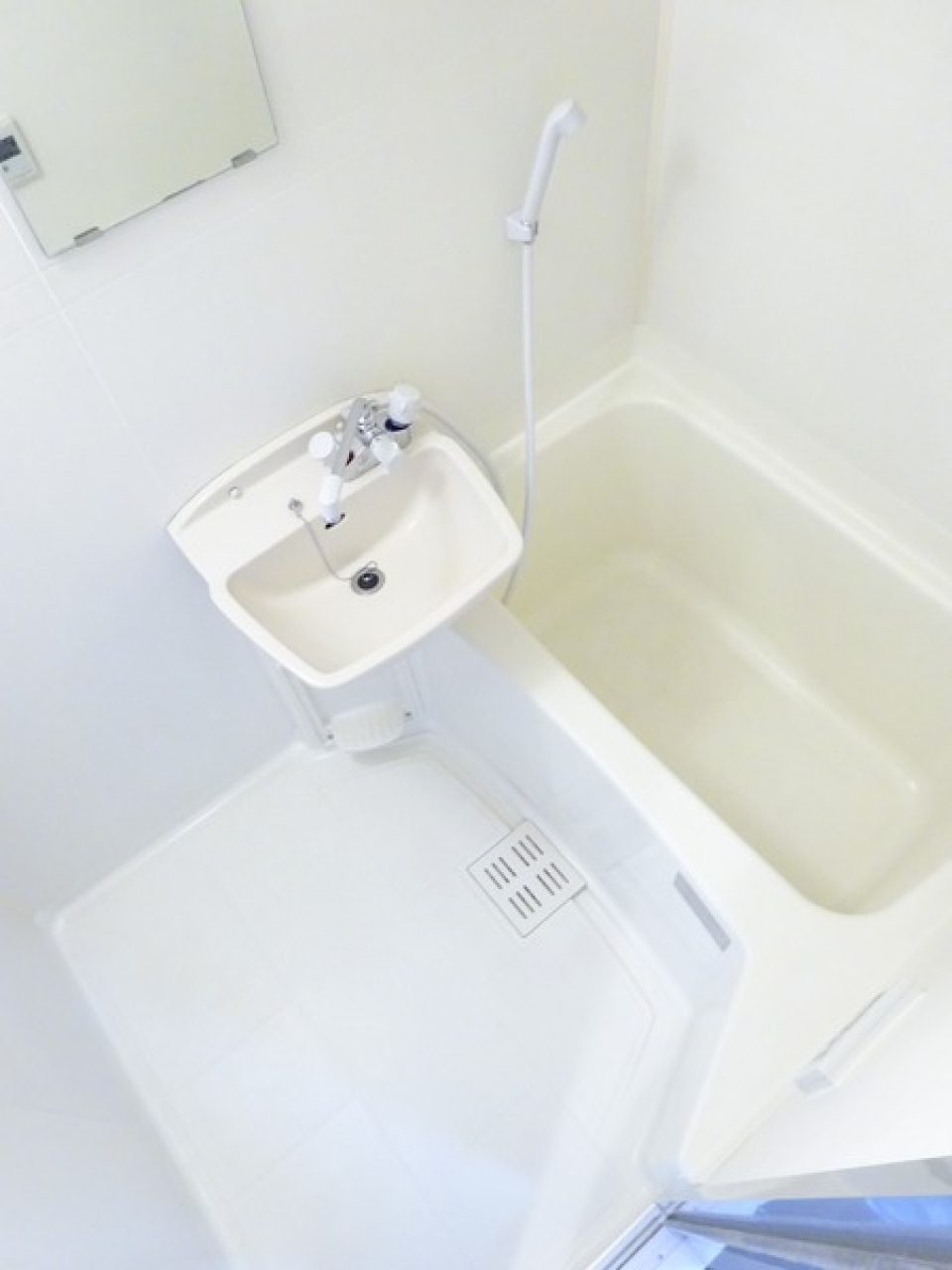 洗面所と浴室は同じ空間にあります。