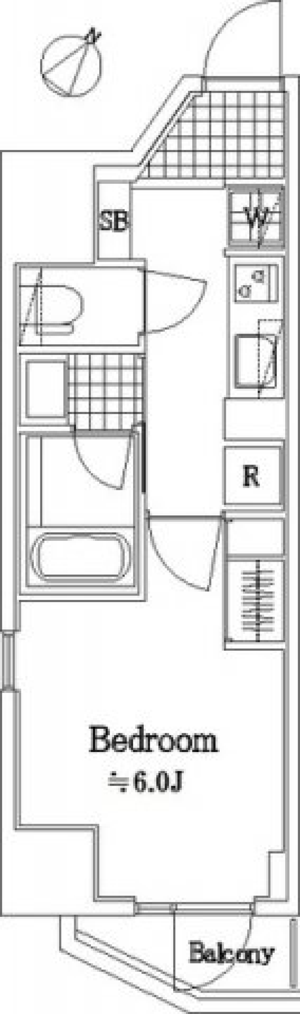 北千住のコスパ優秀モダンルームの間取り図