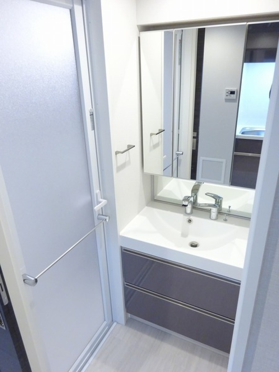 嬉しい独立洗面台。