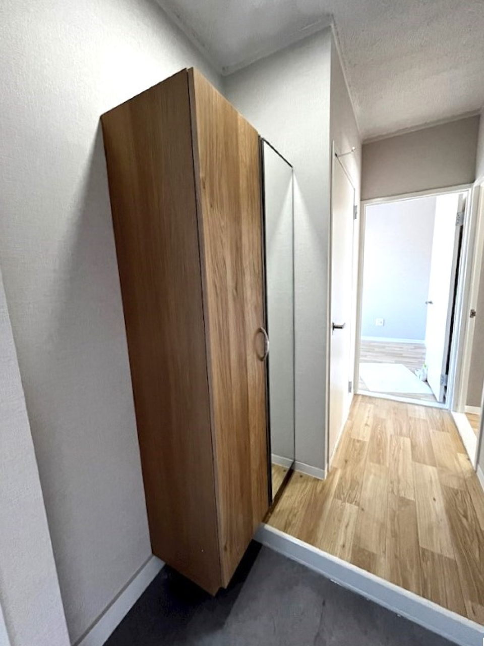 ※別部屋の写真です
玄関の様子。シューズボックスと全身鏡が付いています