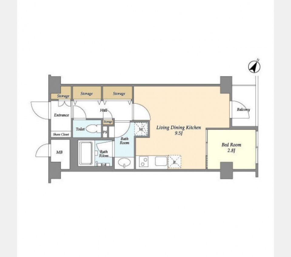 恋する白い部屋の間取り図