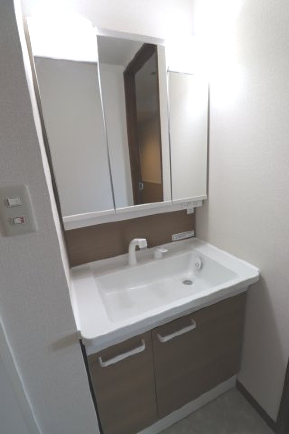 嬉しい独立洗面台。