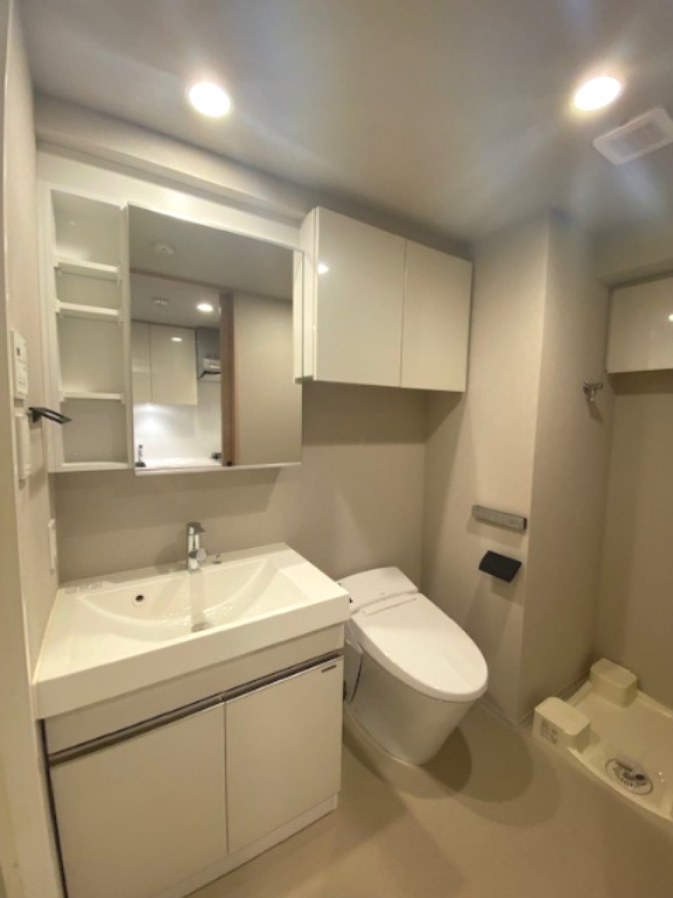 洗面台とトイレはお隣同士です。