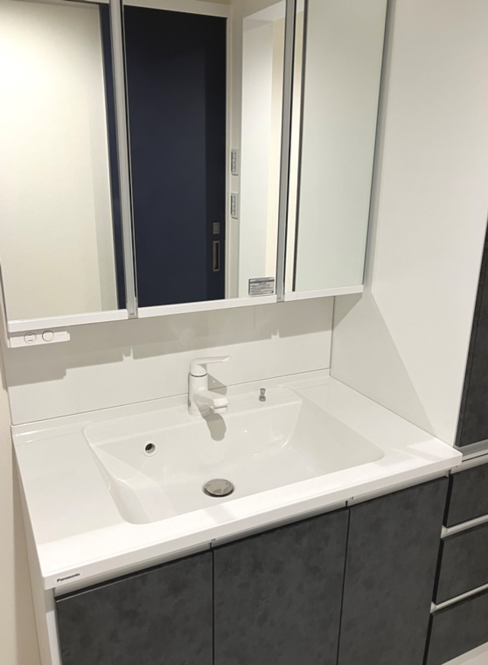 嬉しい独立洗面台。