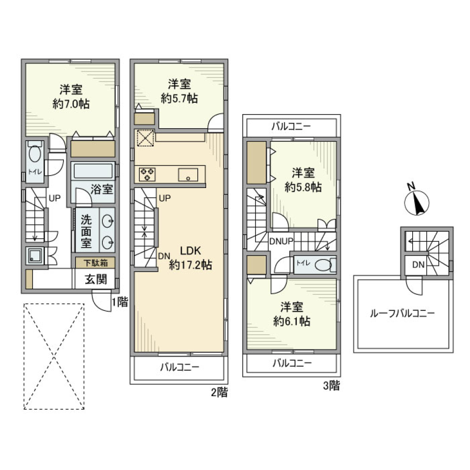 陽だまりの祖師谷戸の間取り図