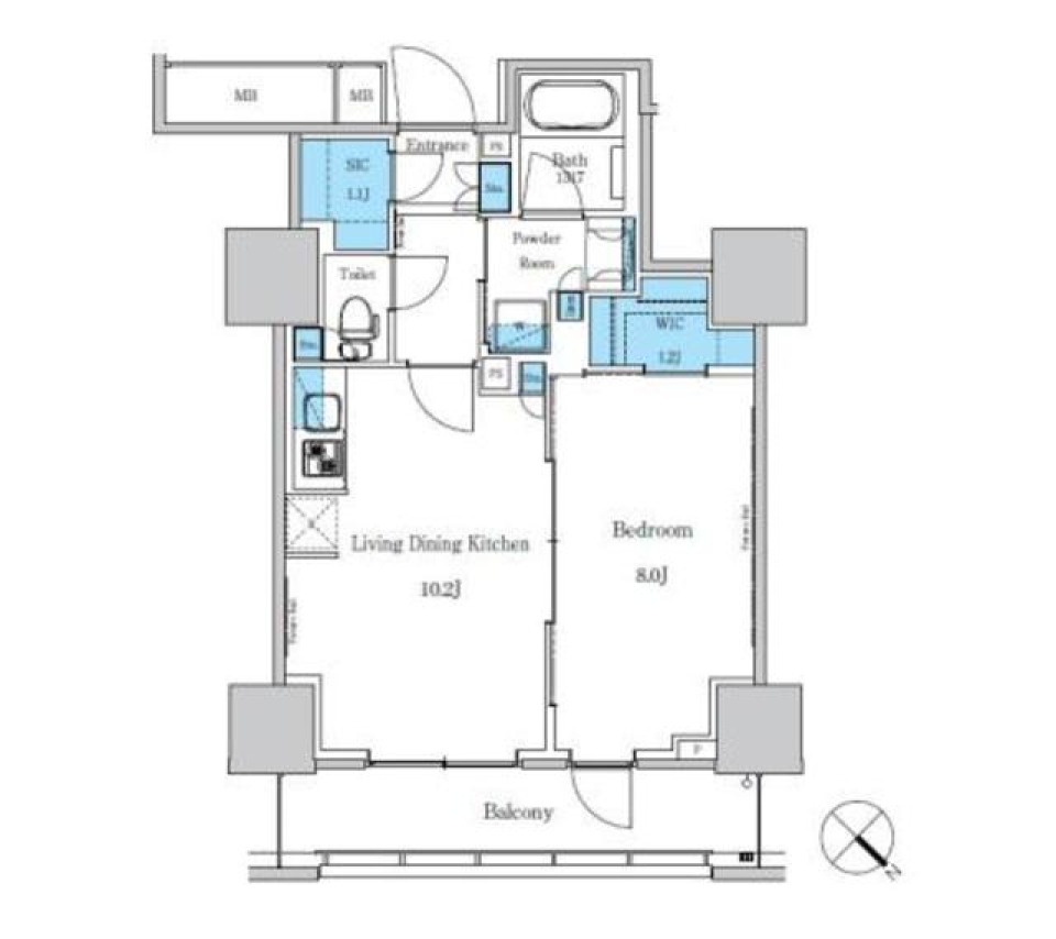 緑のカーテンで都会を忘れるの間取り図