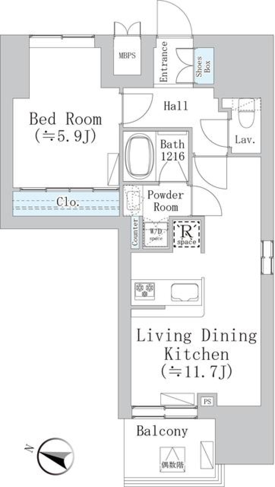 ウェスタ板橋仲宿 901号室［新築］の間取り図