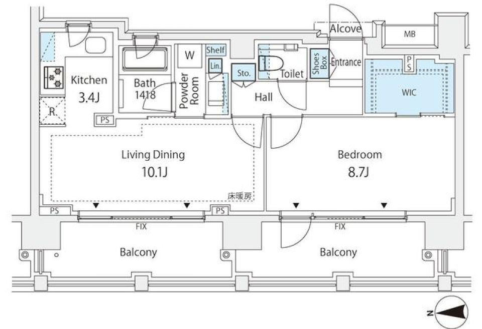 A Wall Apart ～仕切り壁の隣同士～の間取り図