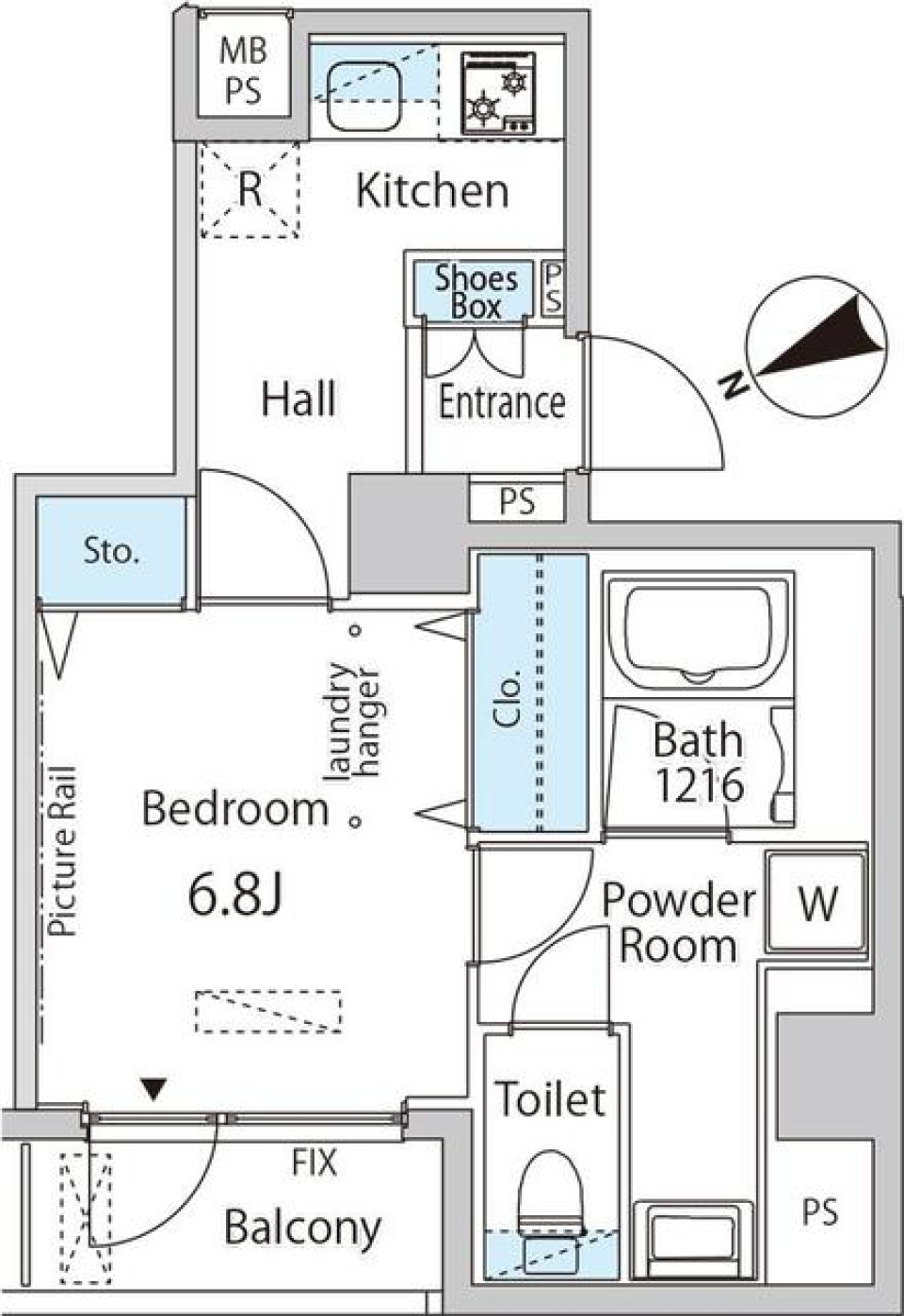 新しい始まりの場所。1Kで快適な暮らしを。の間取り図