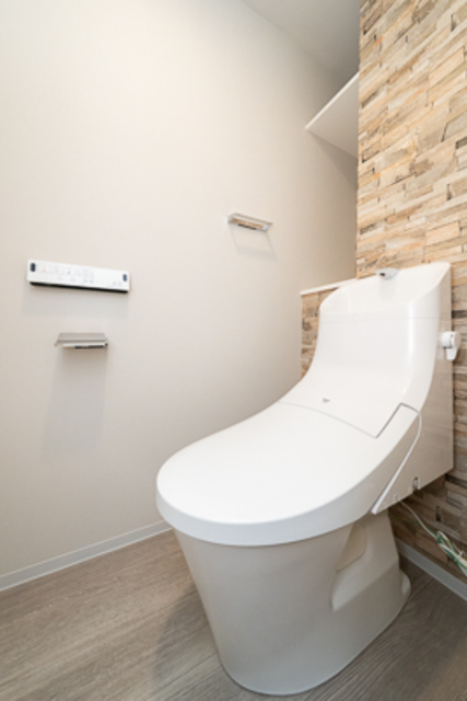 アクセントウォールがオシャレなので、毎日掃除したくなりますね！
※写真は同タイプ住戸です。