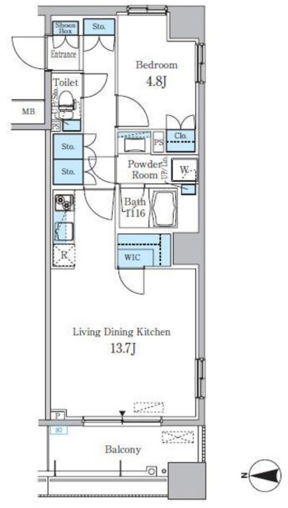 日光をたっぷり浴びて目覚める朝［ペット可］の間取り図