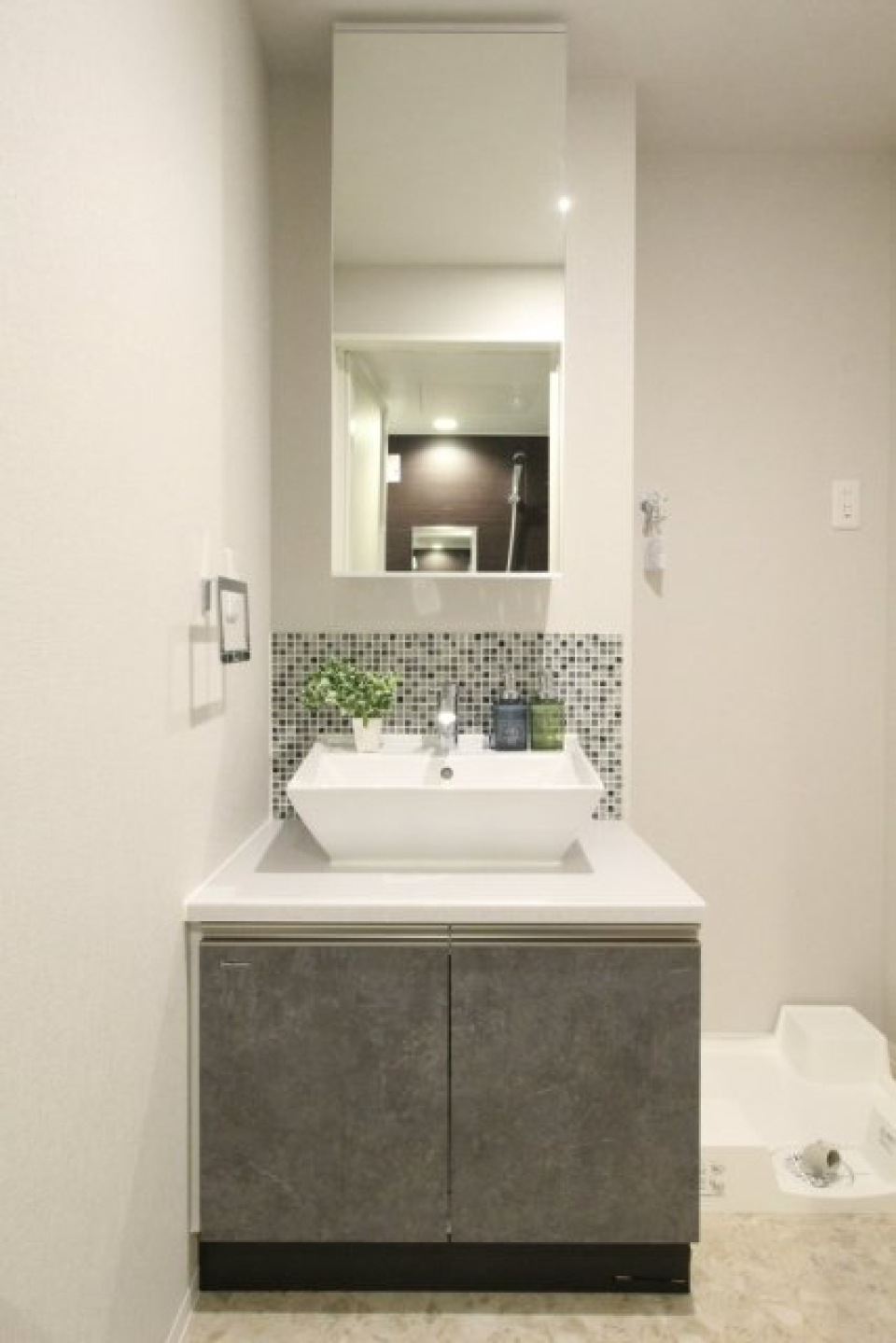 嬉しい独立洗面台。