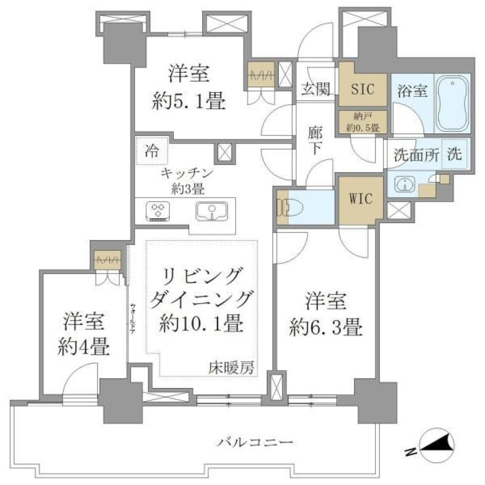 暮らしのそばに多摩川ありの間取り図