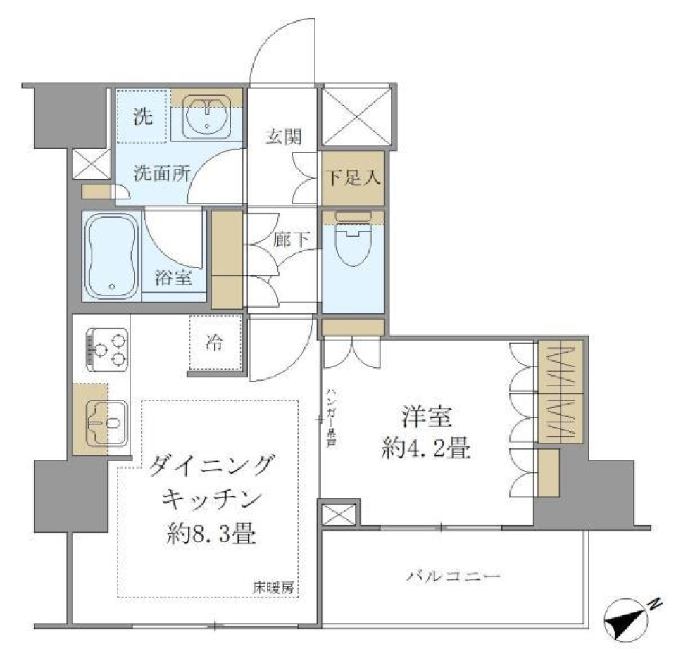 ラグジュアリーな部屋で　至福の時間を過ごすの間取り図