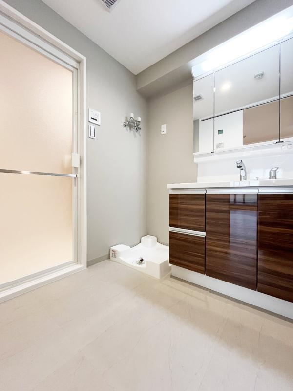 嬉しい独立洗面台。
