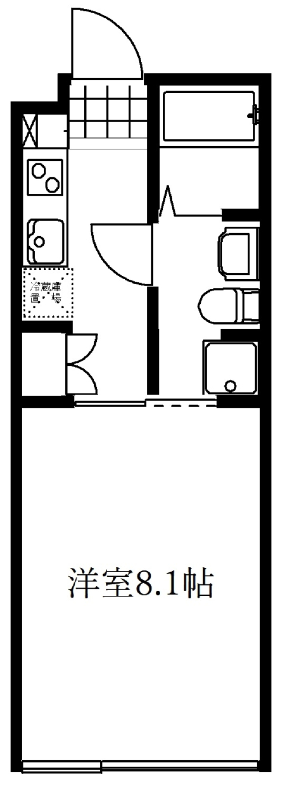 一人の部屋、無限の可能性：目黒区の１R生活の間取り図