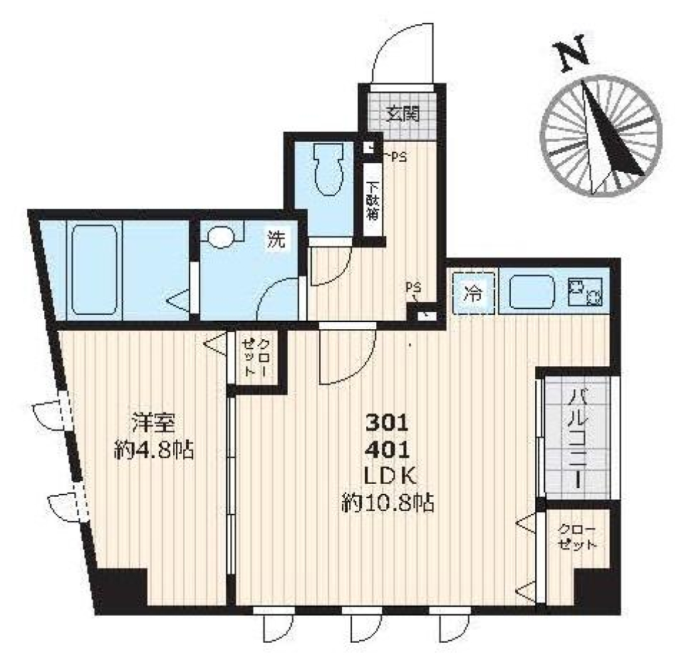 早稲田横のレジデンスの間取り図
