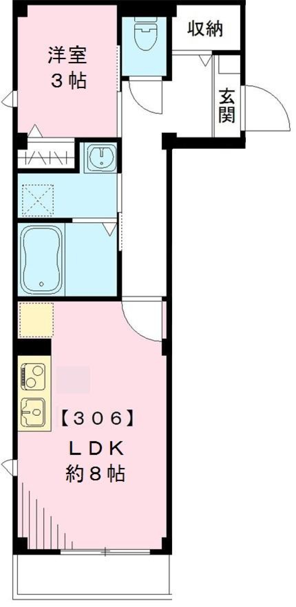 寝るところと団欒スペースは別々での間取り図