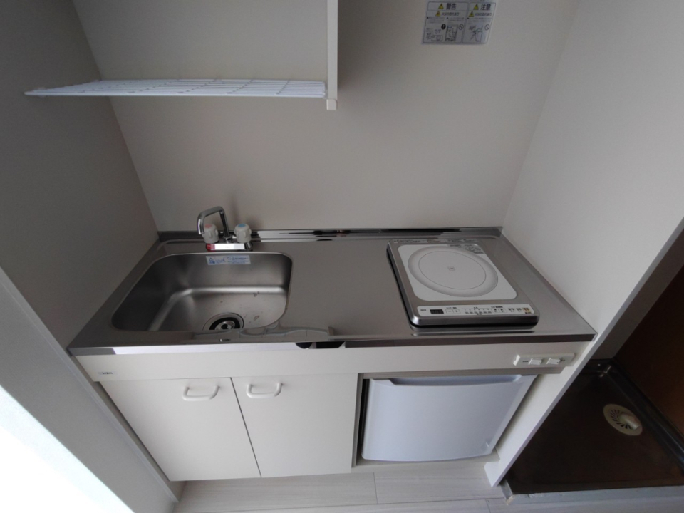 一口キッチンです。