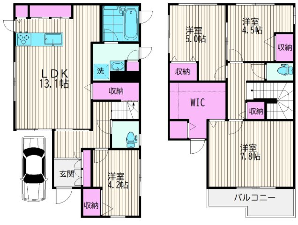 Casa Rosa ~バラのおうち~の間取り図