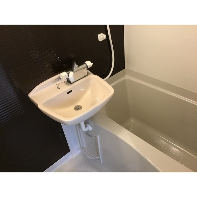 洗面所と浴室は同じ空間にあります。