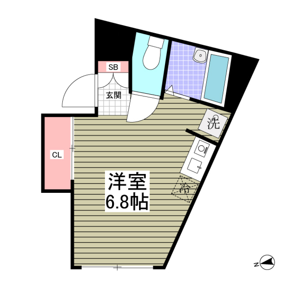 荒川の風を感じての間取り図