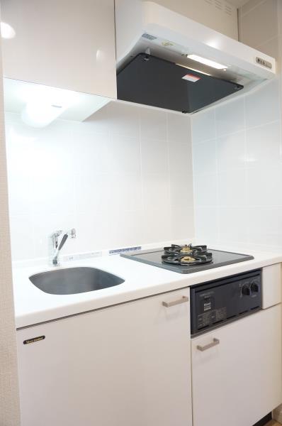 2口のガスコンロが標準装備です。