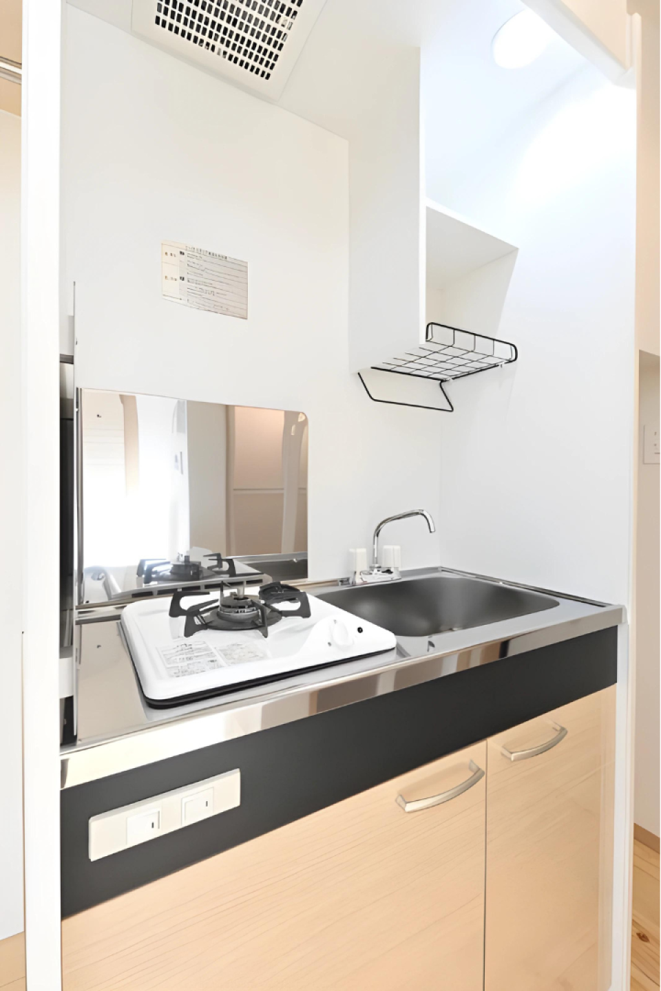 一口のガスコンロです。