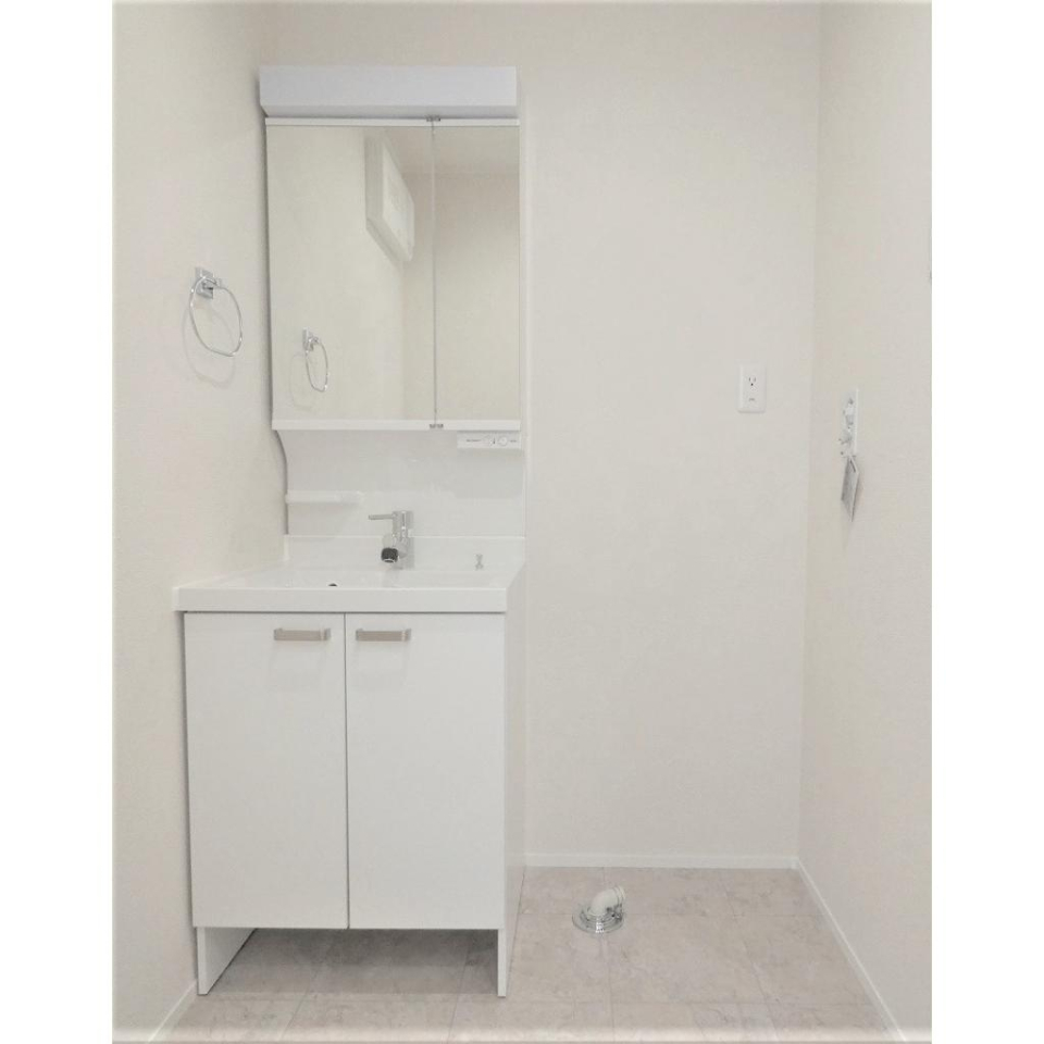 清潔感溢れる洗面台♪