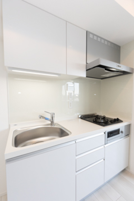 ２口のガスコンロ。※写真は同タイプ住戸です。