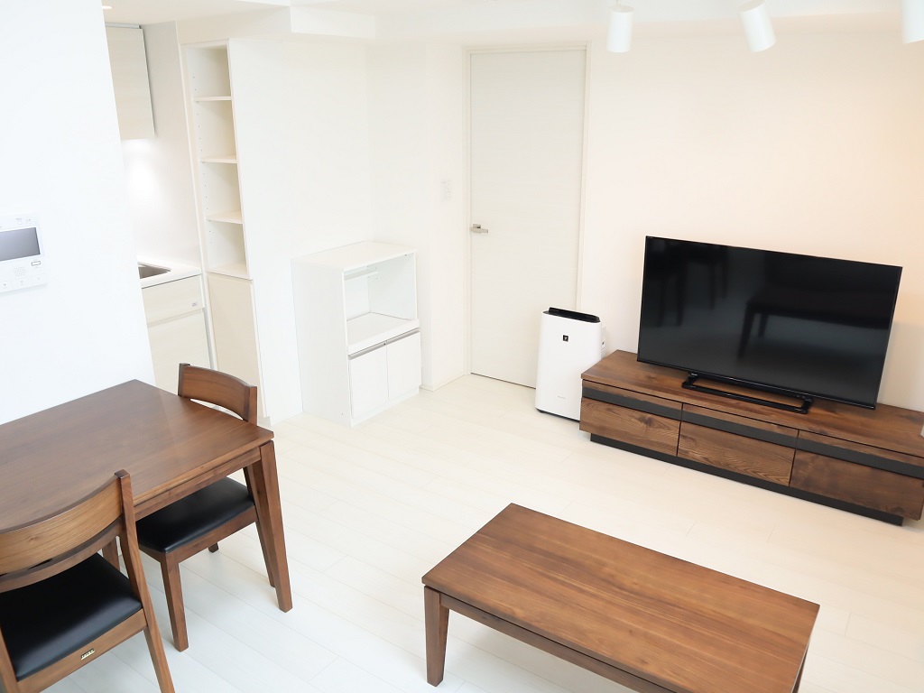 8.2帖のリビングキッチンの様子。