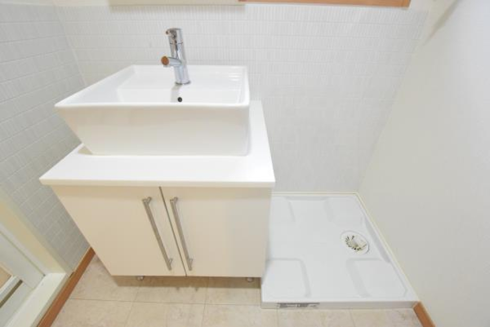 洗面台もかわいいです。