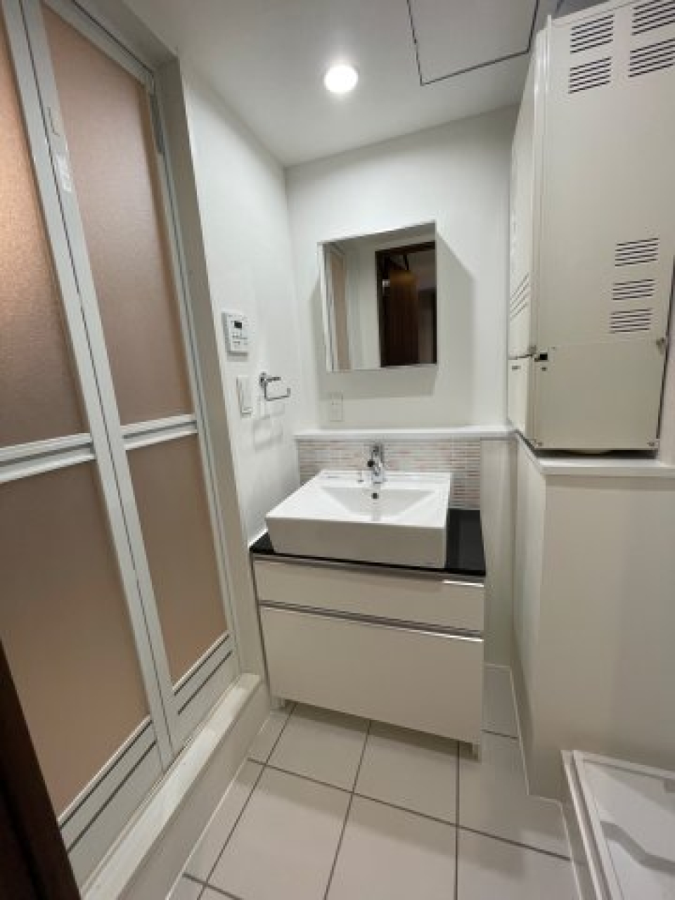 嬉しい独立洗面台。