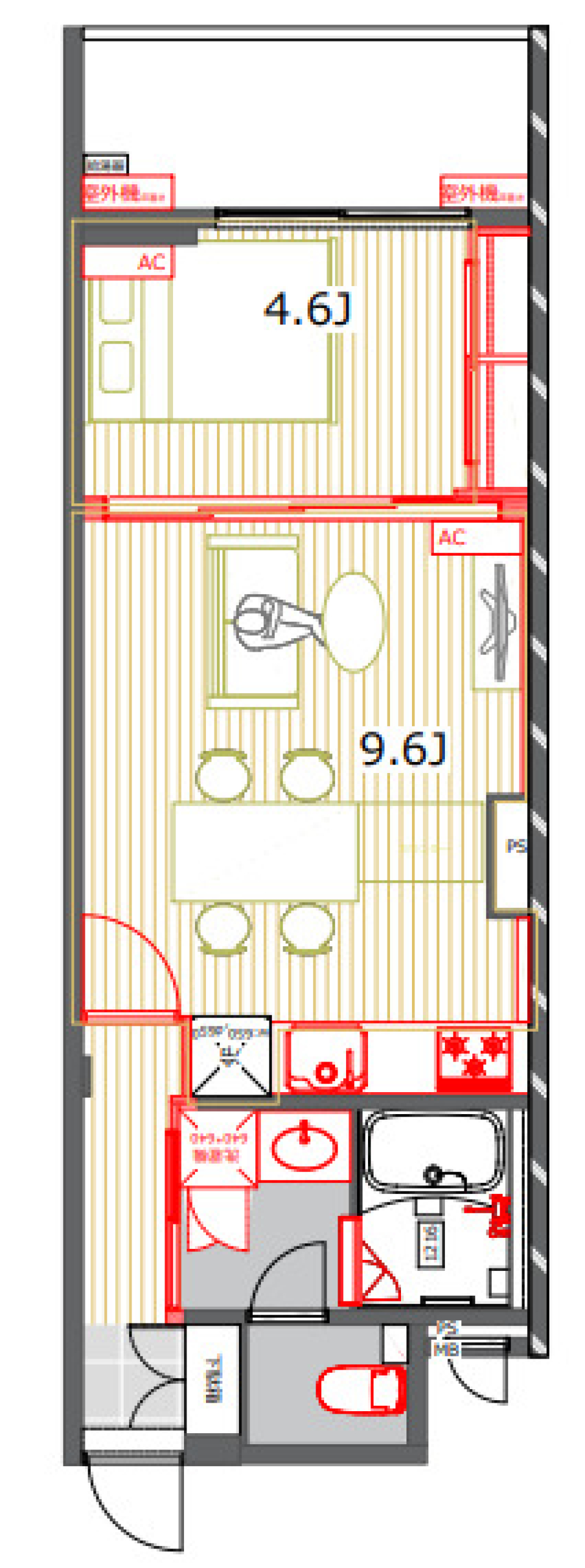 ZARA HOMEのインテリアが似合うお部屋の間取り図